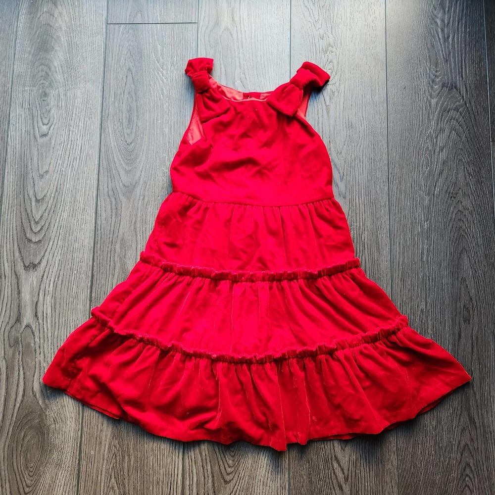 Janie and Jack Velvet Tiered Dress, size 5